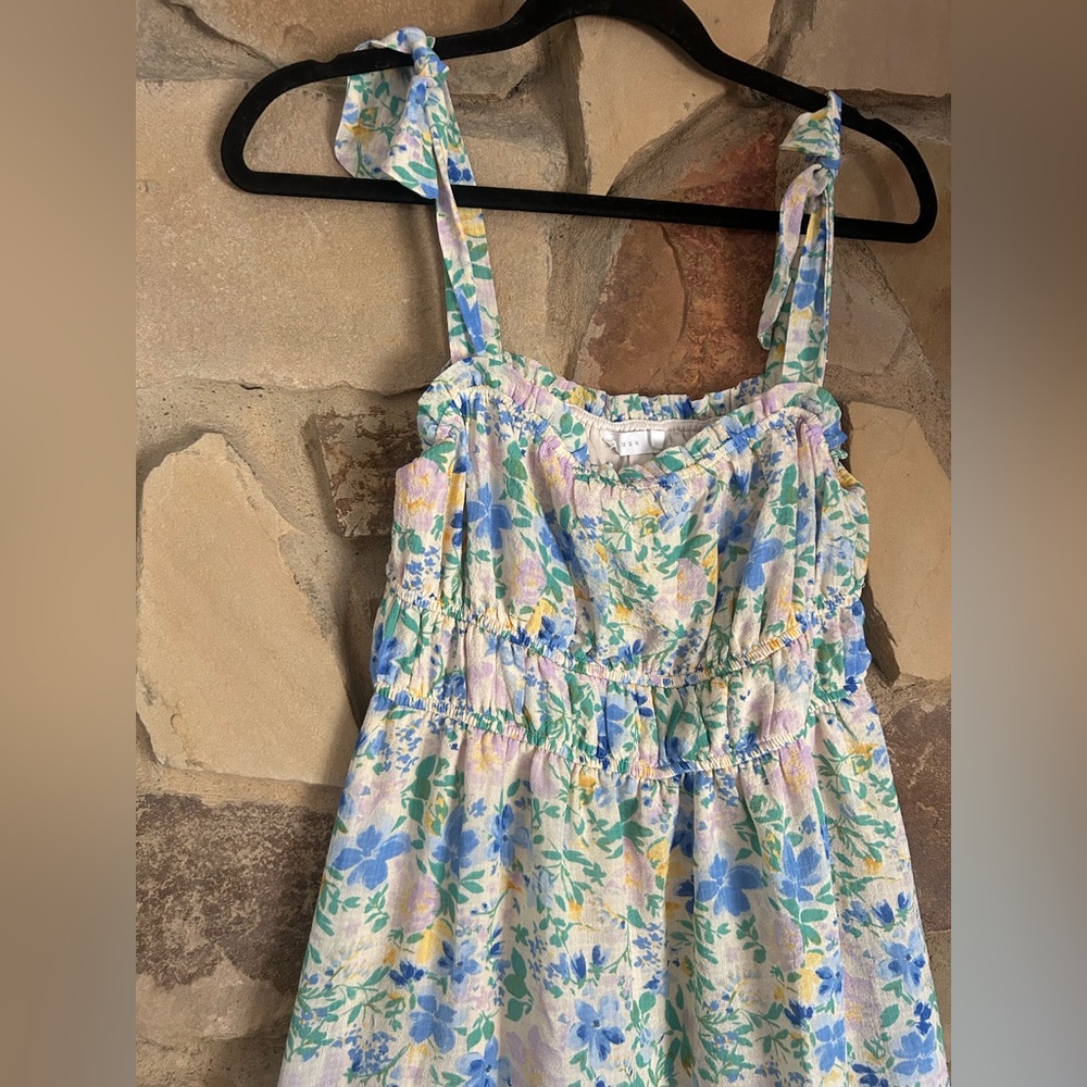 Blue Yellow Floral Lush Dress - Picture 5 of 7